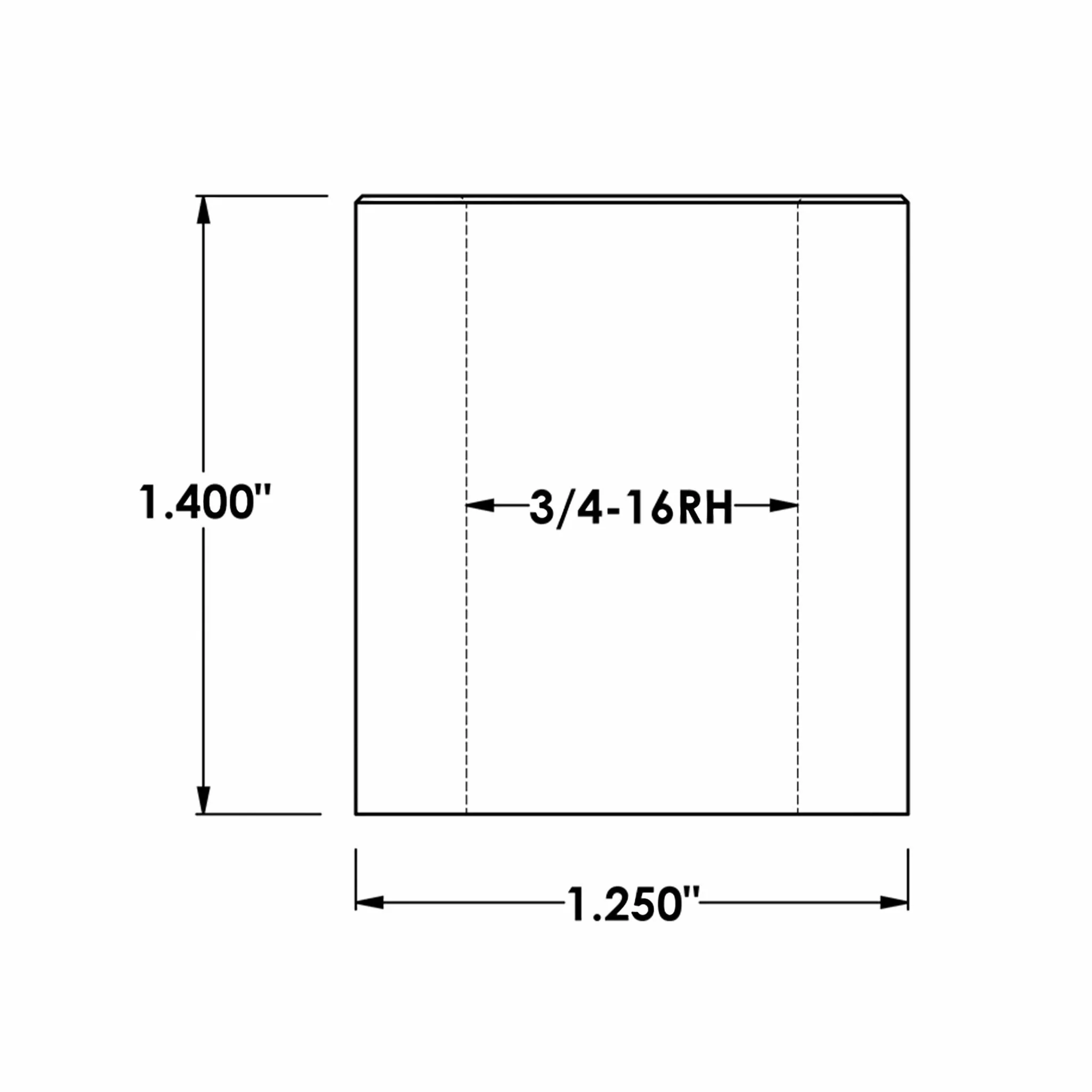 3/4"-16 x 1.25" Square Bung - Image 2