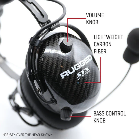 AlphaBass Carbon Fiber Stereo Headset with Bass Boost and Volume Control (OTH and BTH) - Image 6