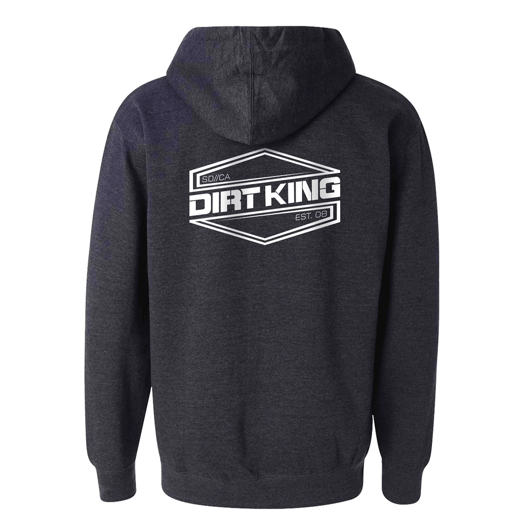 Heather Grey Zip Up Hoodie - Image 2