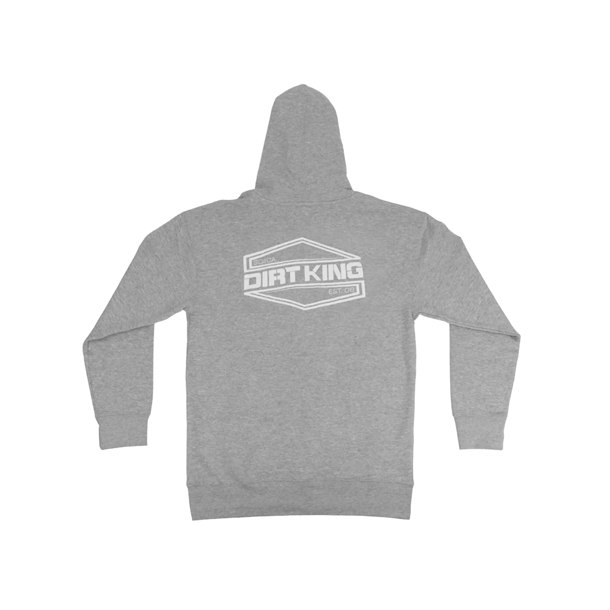 Light Heather Grey Zip Up Hoodie - Image 2