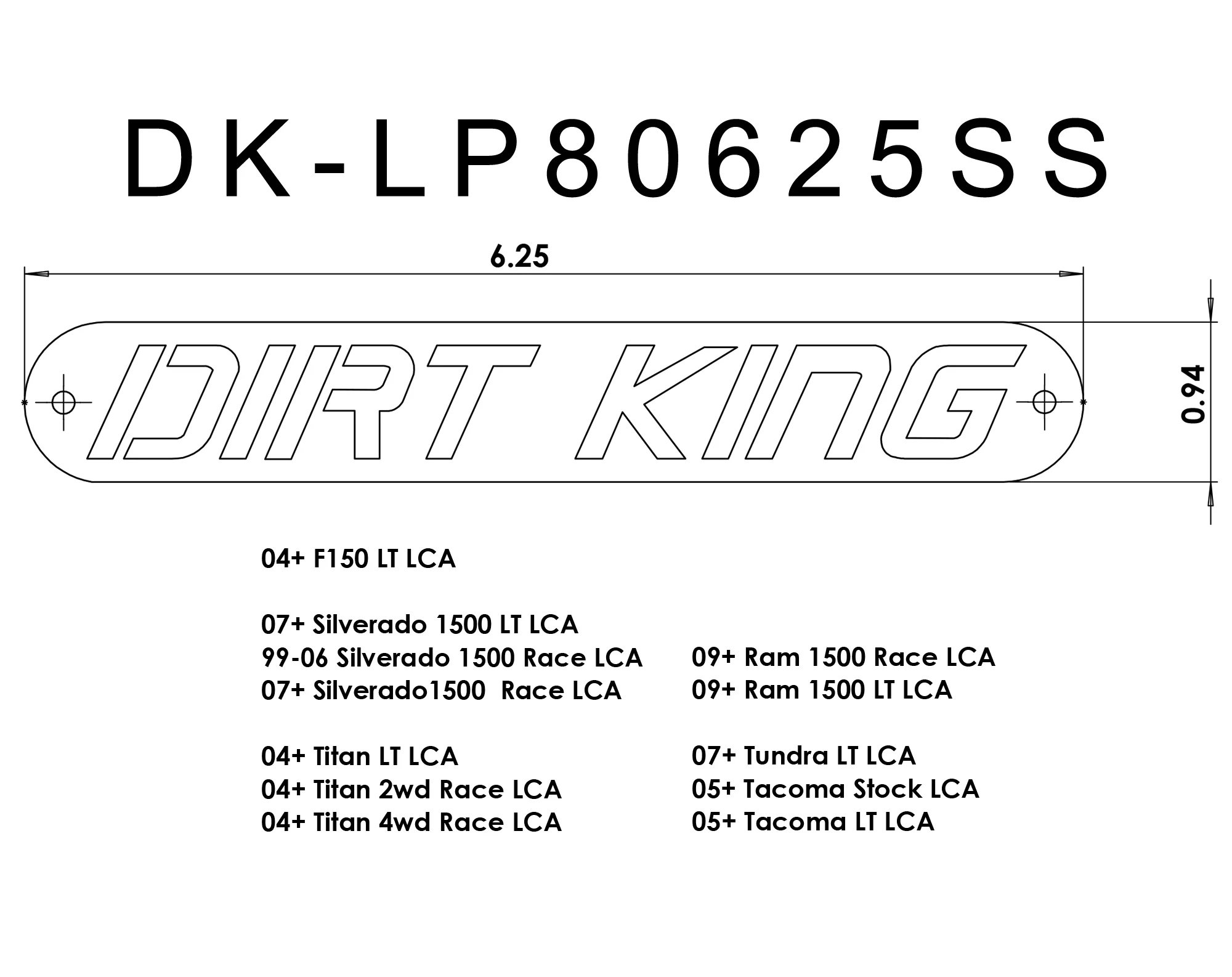 Stainless Logo Plate | DK-LP80625SS