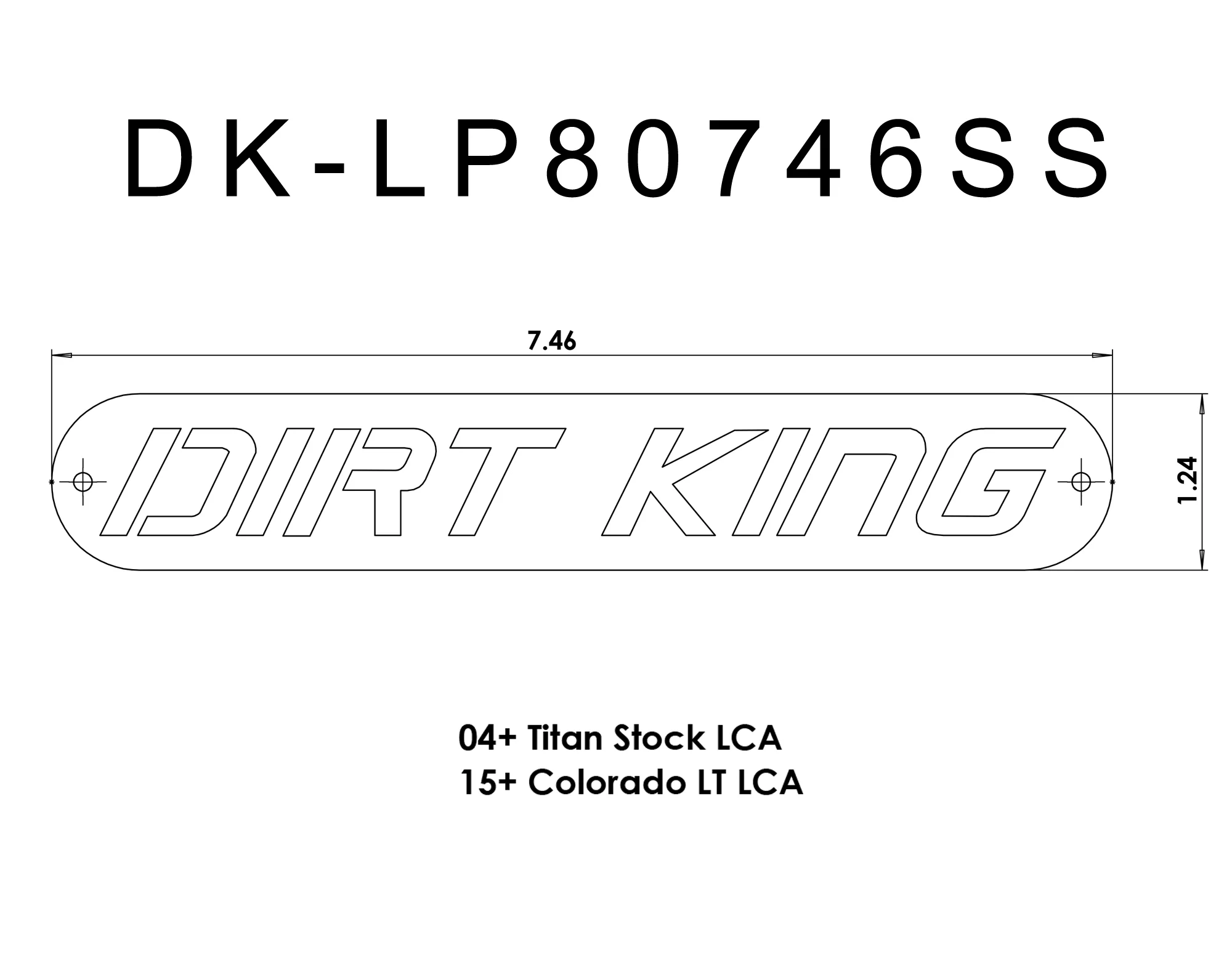 Stainless Logo Plate | DK-LP80746SS